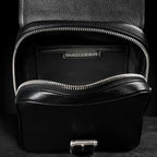 MBB 03 M Black Leather Crossbody Bag