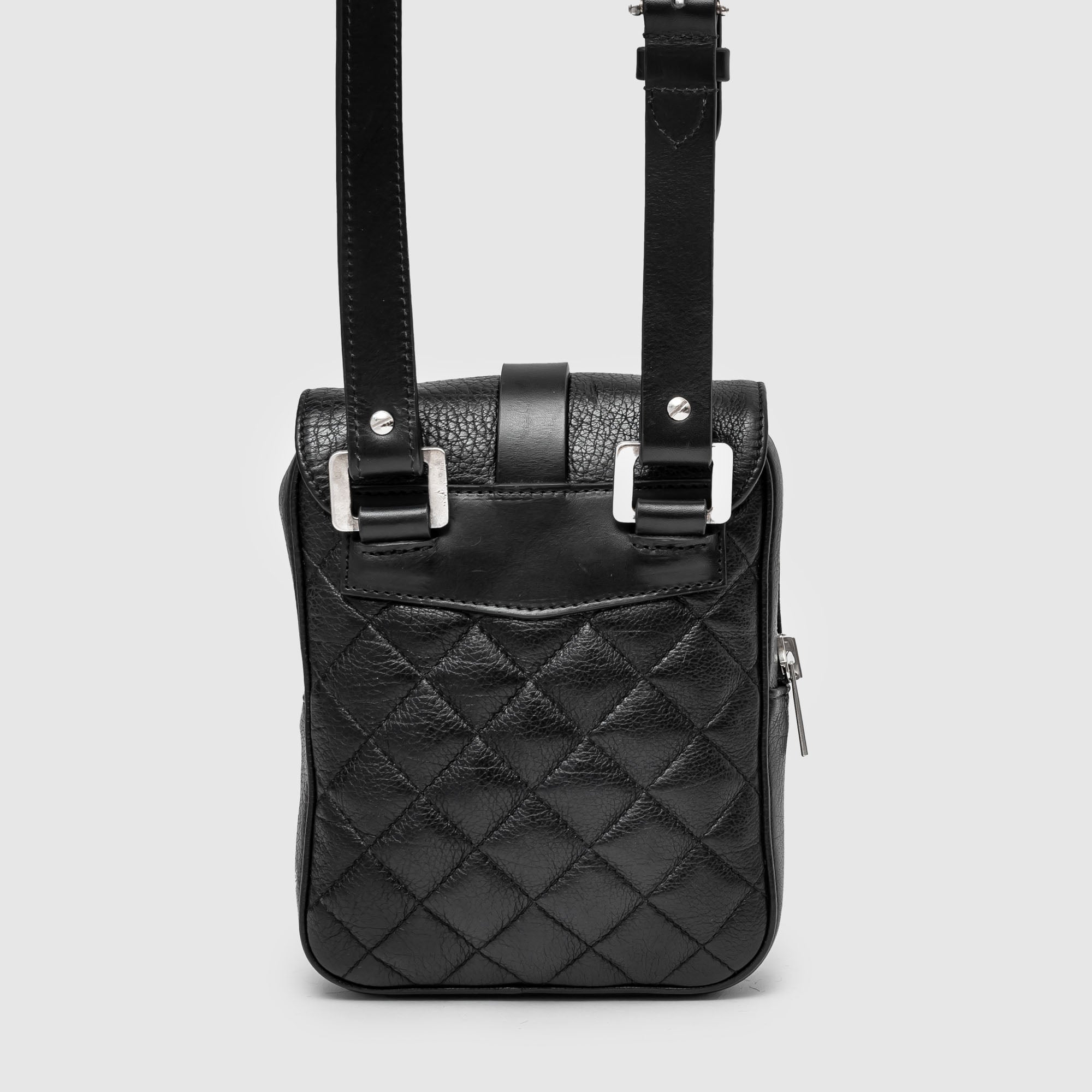 MBB 03 M Black Leather Crossbody Bag