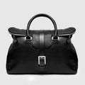 WBB 02 M BLACK LEATHER WEEKEND BAG