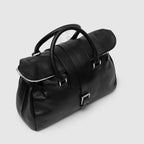 WBB 02 M BLACK LEATHER WEEKEND BAG