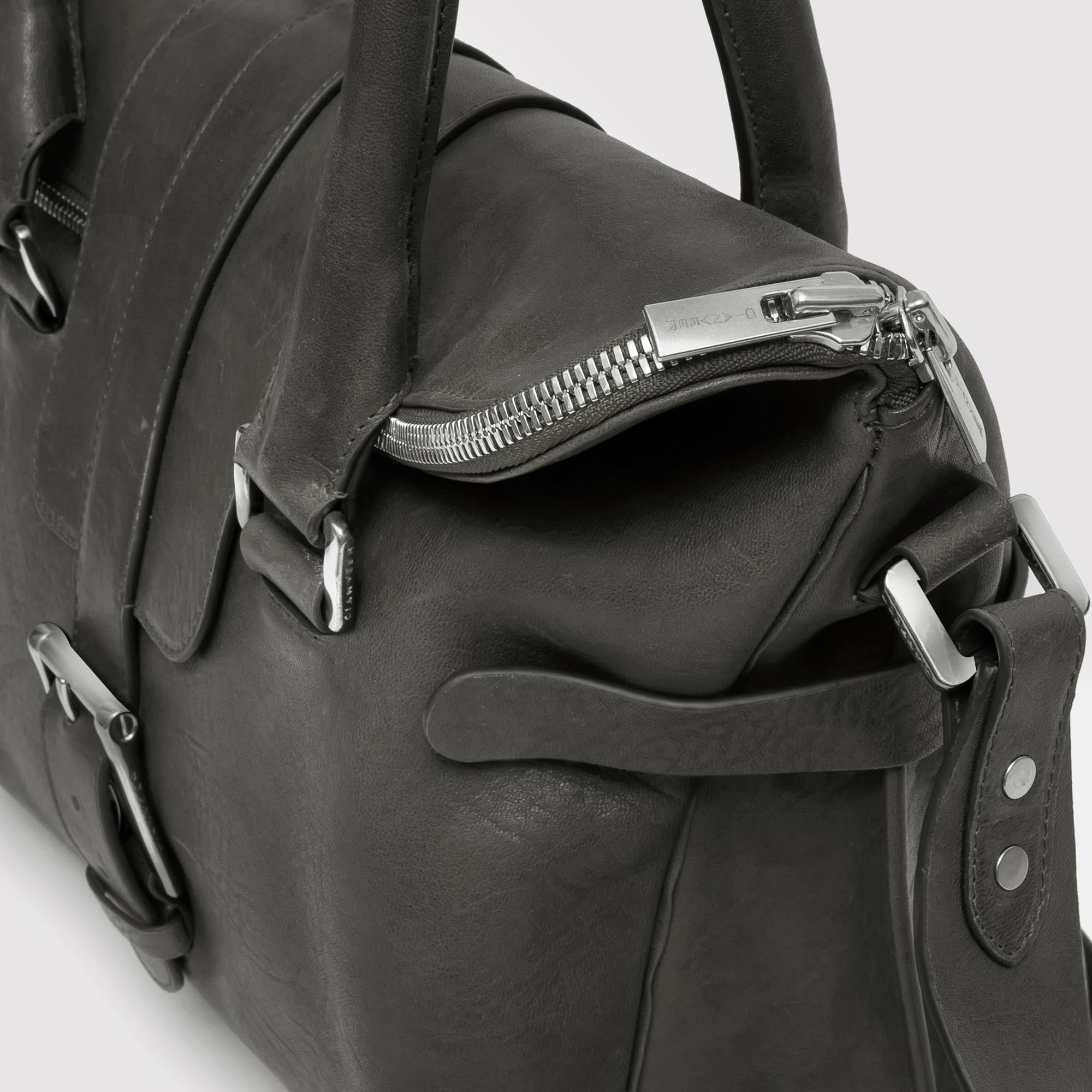 WBG 02 W Grey Leather Bag