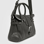 WBG 02 W Grey Leather Bag