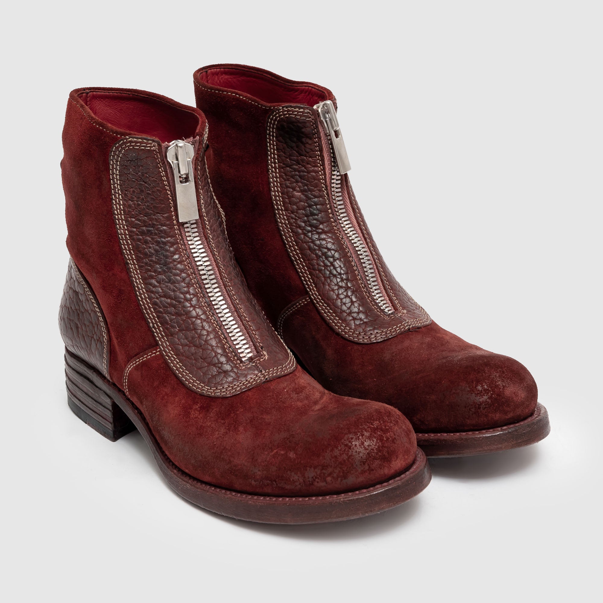 BCFZ 01 W SB Burgundy Suede Boot