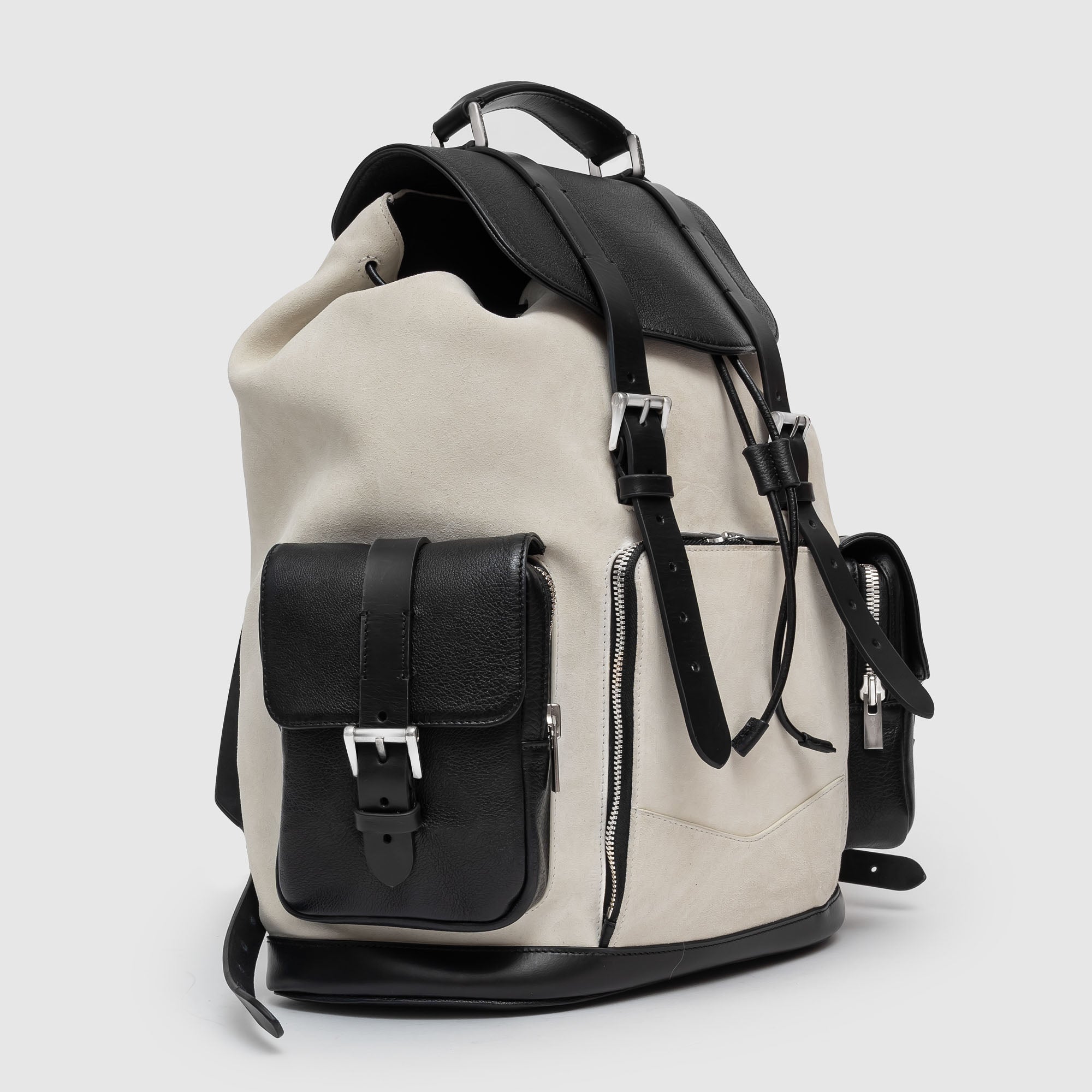 BPW 01 S/B M White Leather Backpack