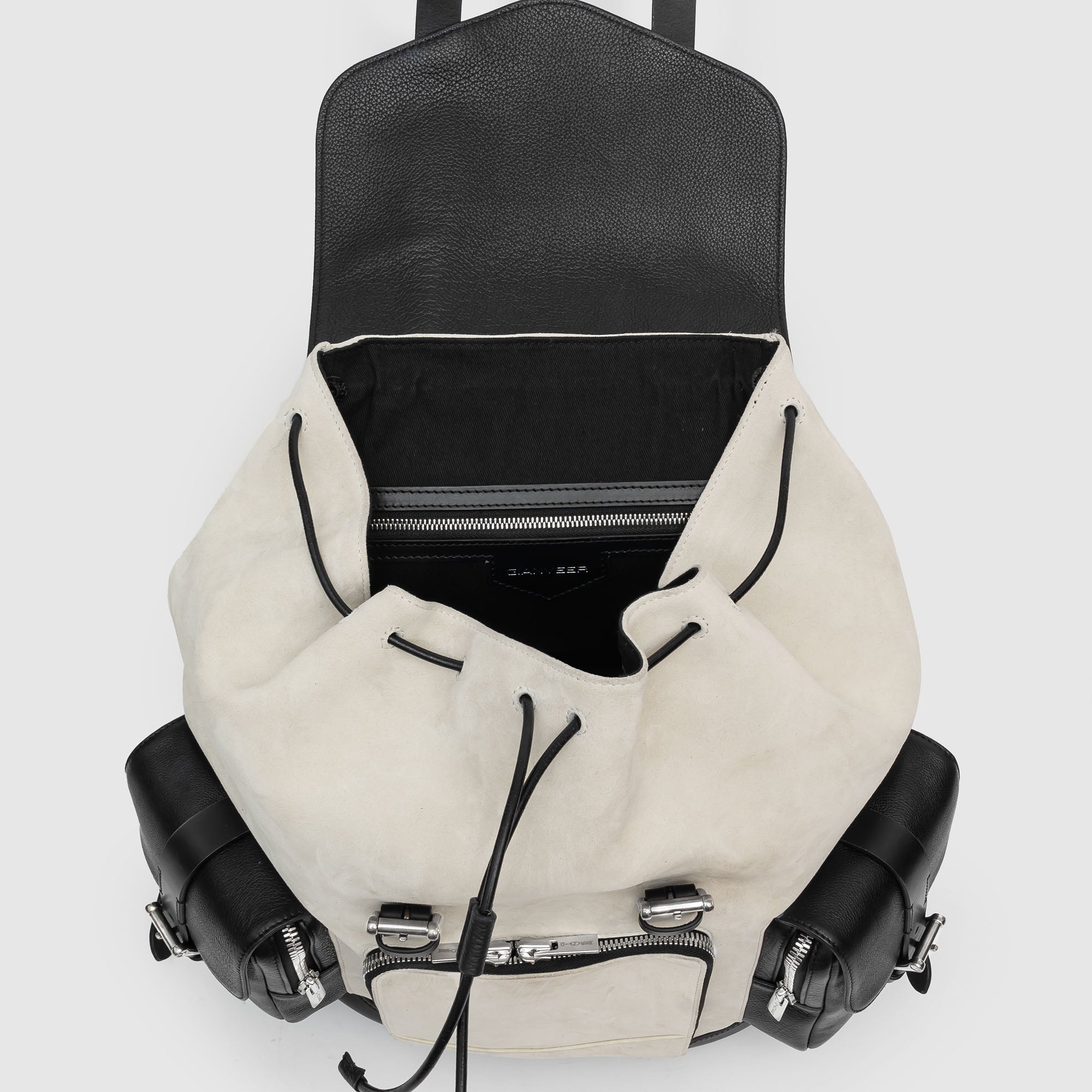 BPW 01 S/B M White Leather Backpack