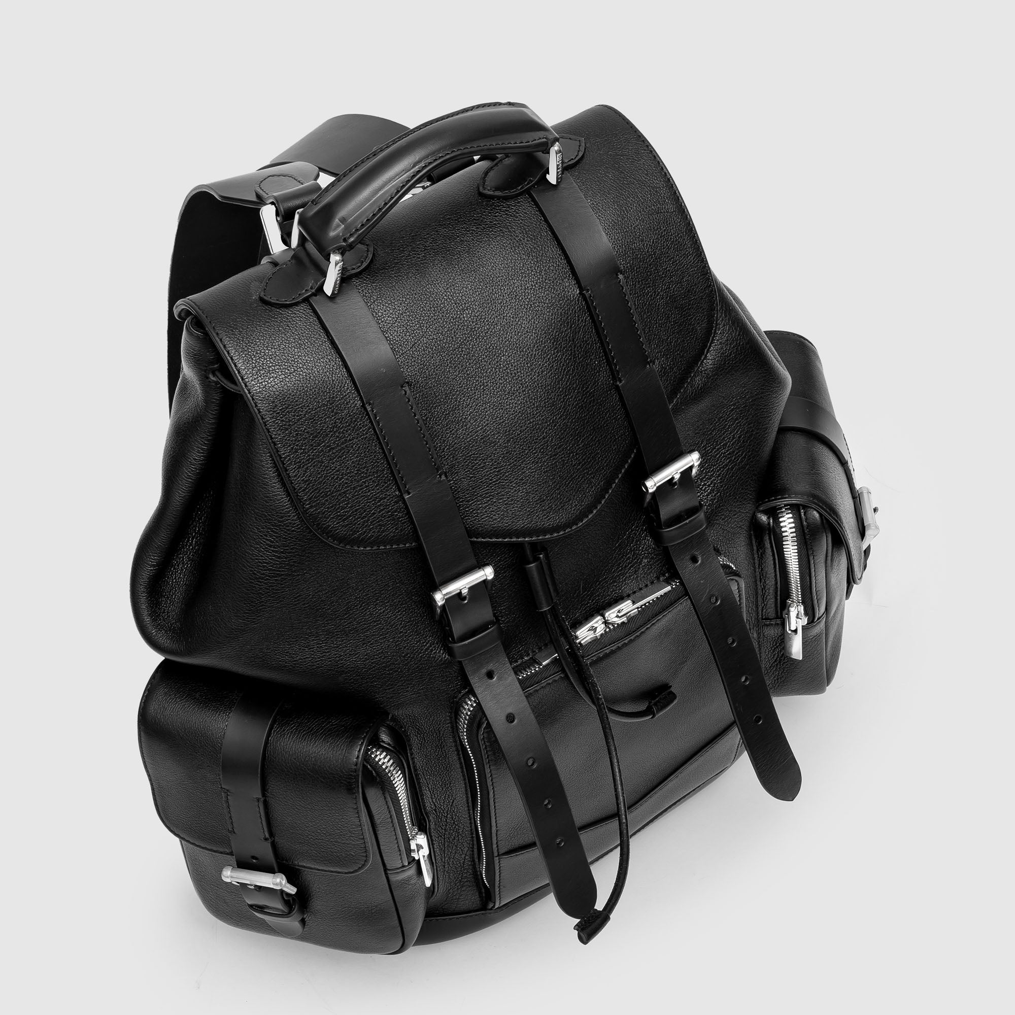 BPB 01 M Black Leather Backpack