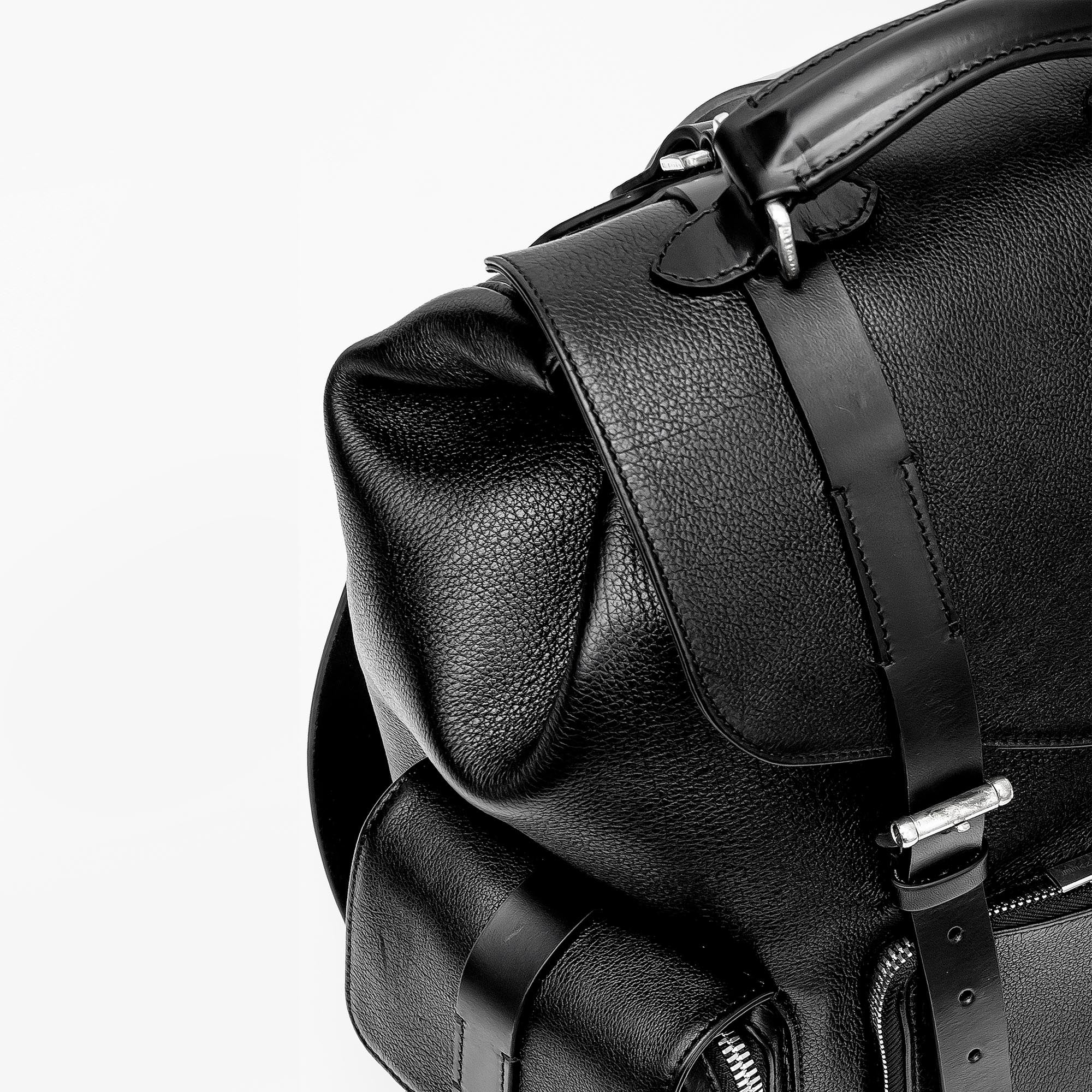 BPB 01 M Black Leather Backpack