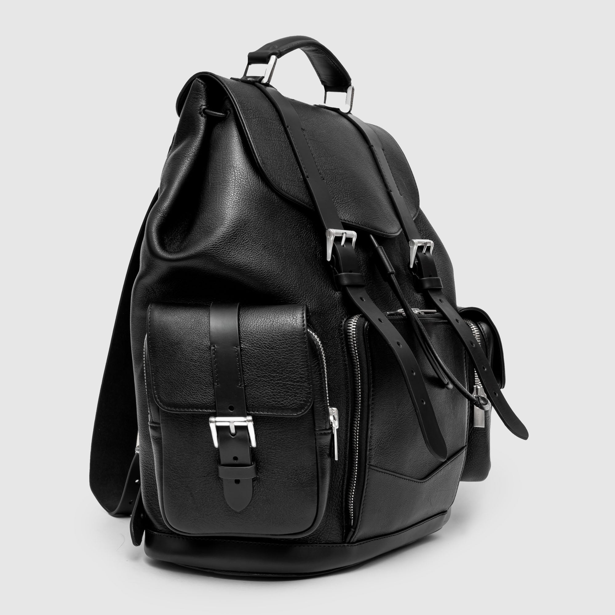 BPB 01 M Black Leather Backpack