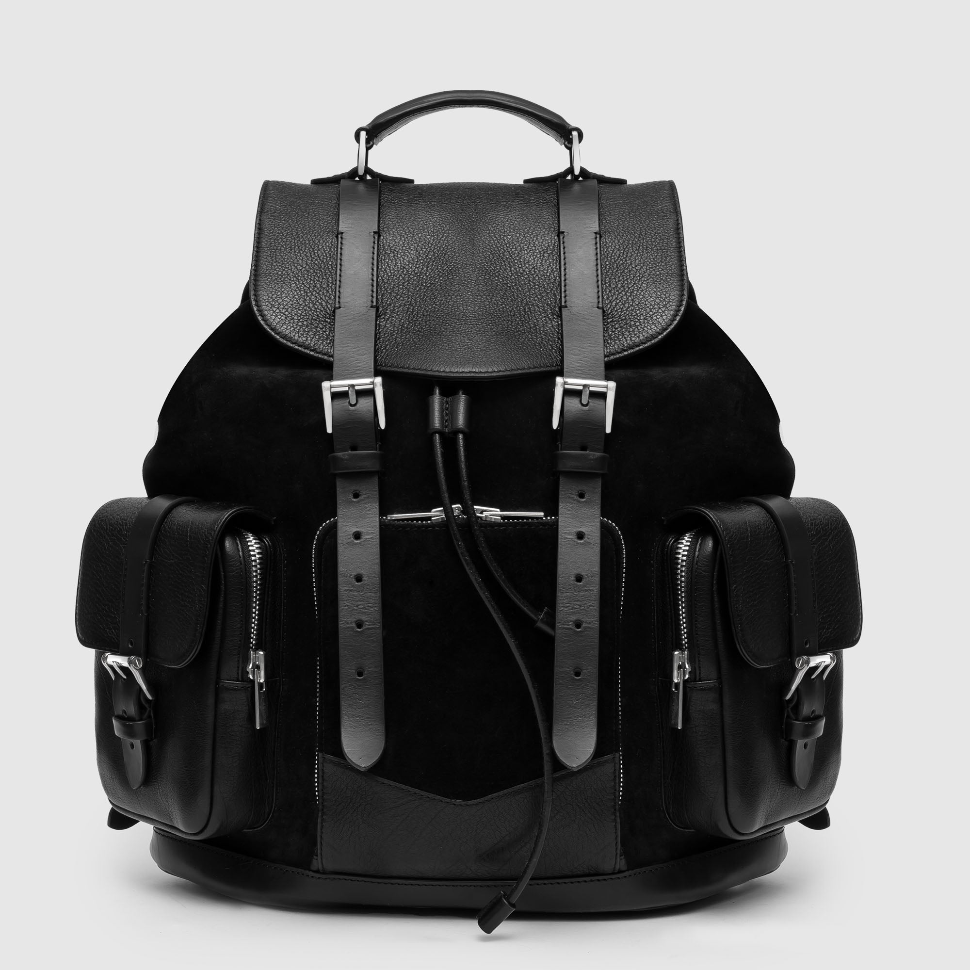 BPB 01 S/B M Black Leather Backpack