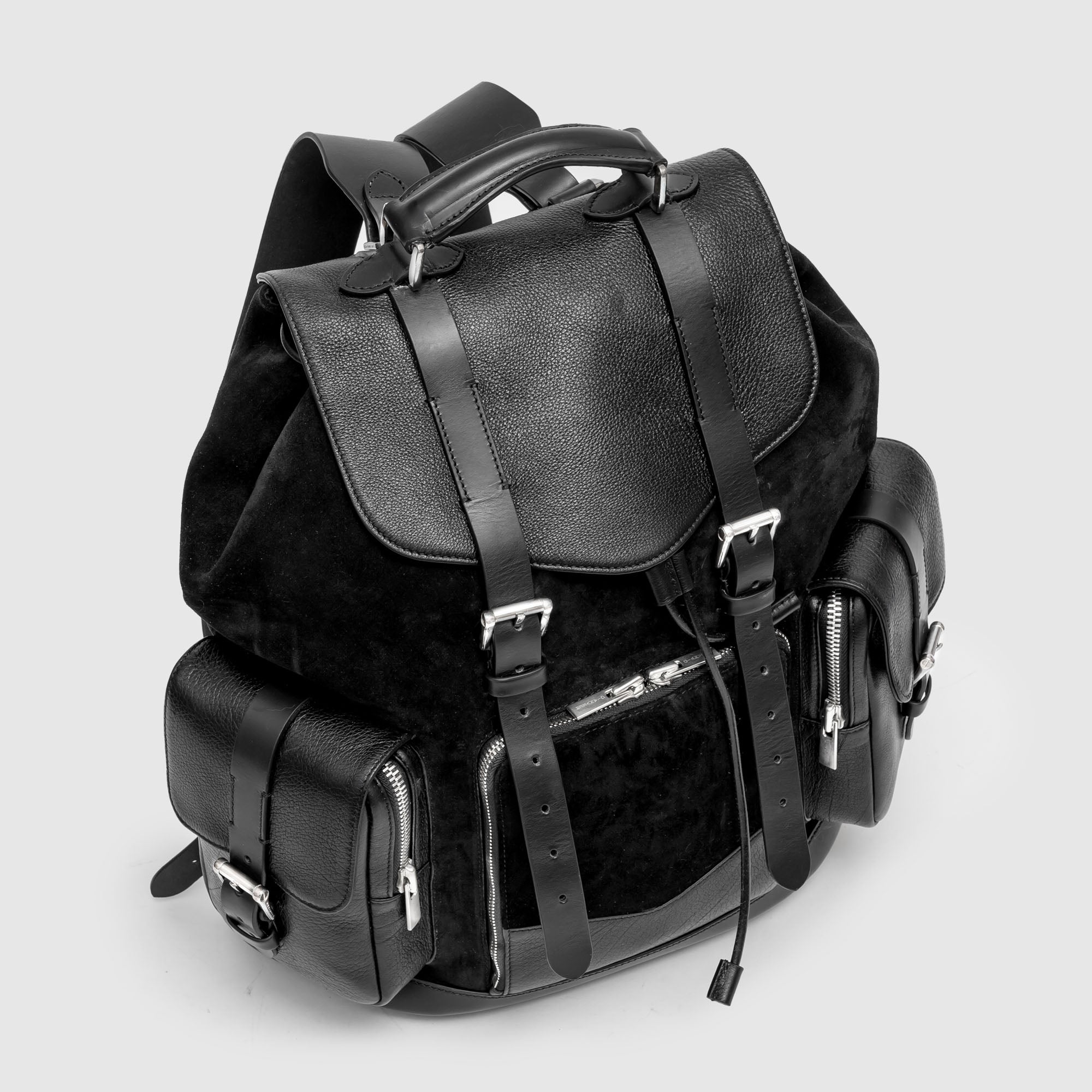 BPB 01 S/B M Black Leather Backpack