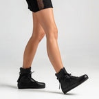 SHH 04 W Black Leather Sneaker