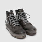 SHM 02 W Grey Leather Sneaker