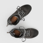 SHM 02 W Grey Leather Sneaker