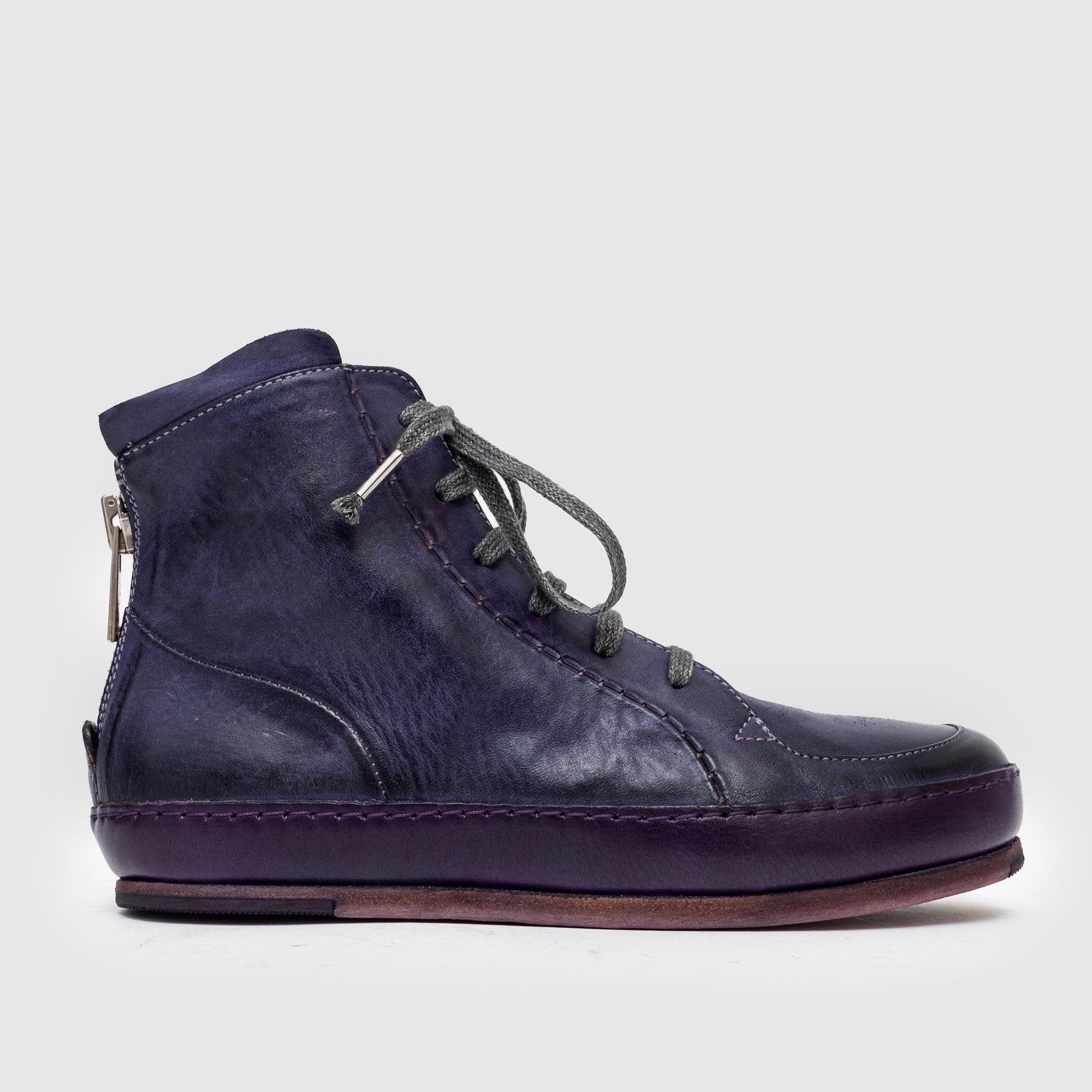 SHM 02 W Purple Leather Sneaker