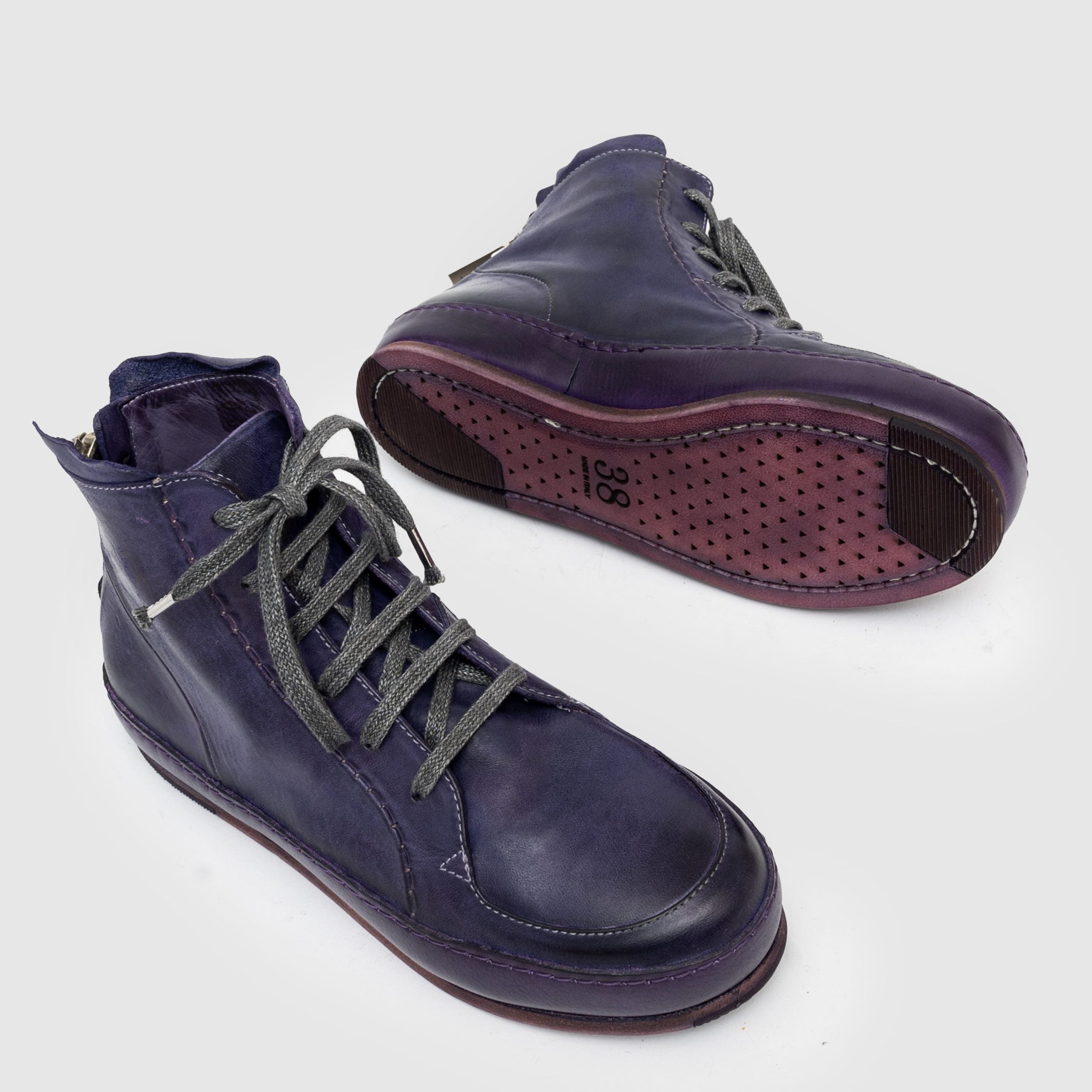 SHM 02 W Purple Leather Sneaker
