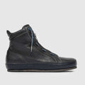 SHZ 03 M Charcoal Leather Sneaker