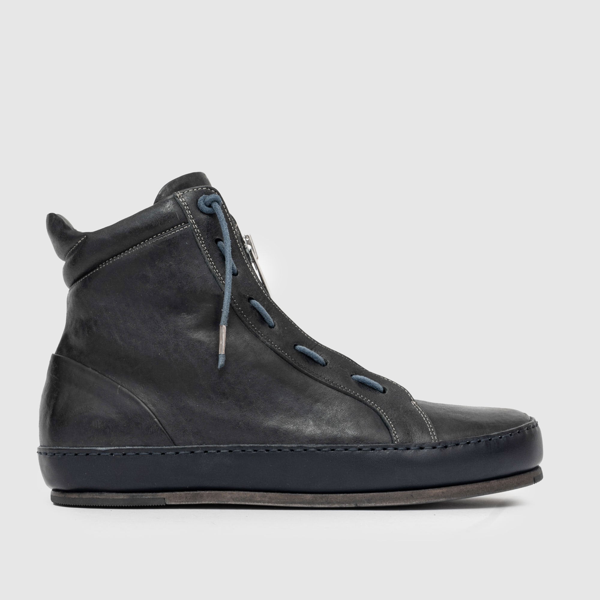 SHZ 03 M Charcoal Leather Sneaker