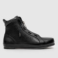 SHZ 03 M Black Leather Sneaker