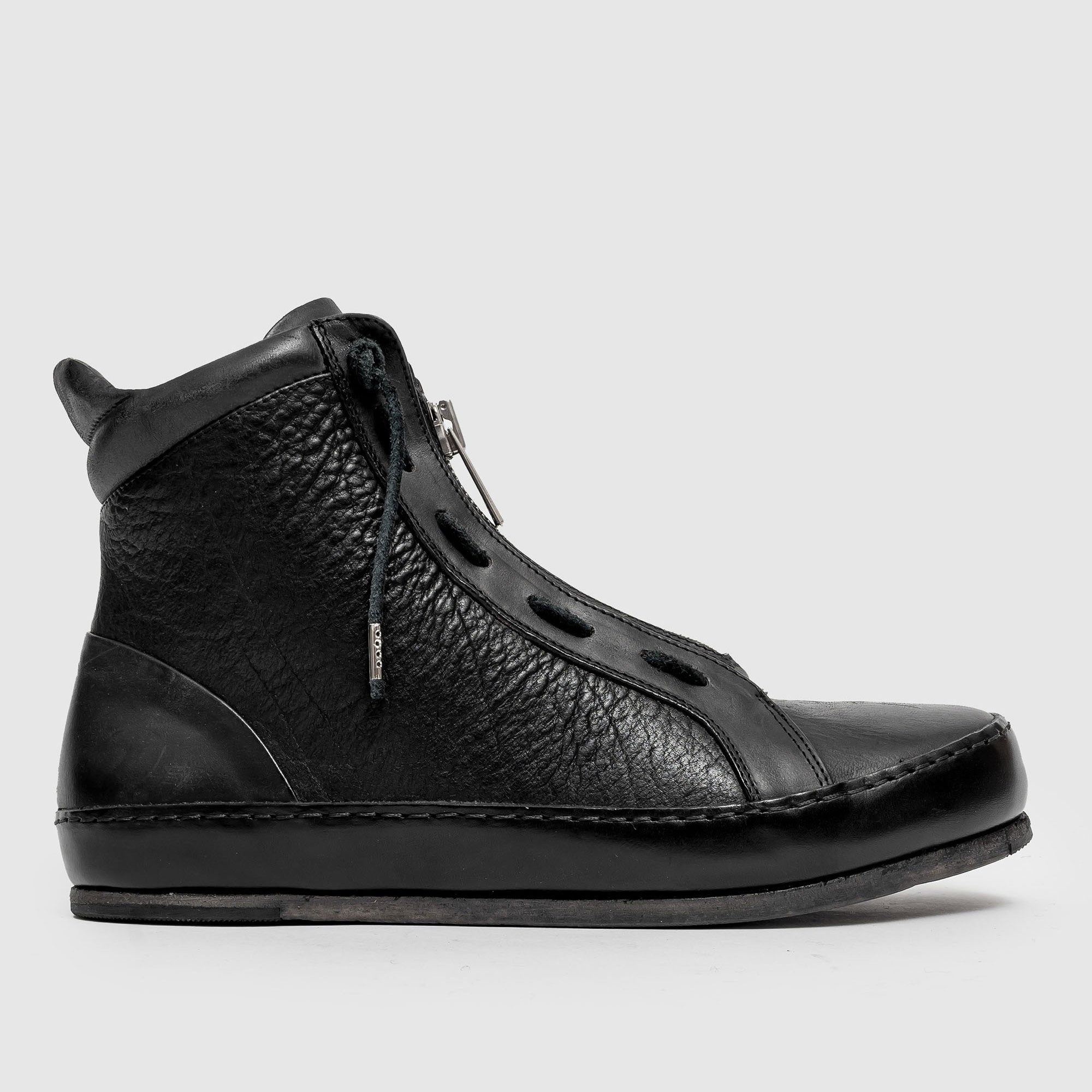 SHZ 03 M Black Leather Sneaker