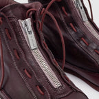 SHZ 03 W Burgundy Suede Sneaker