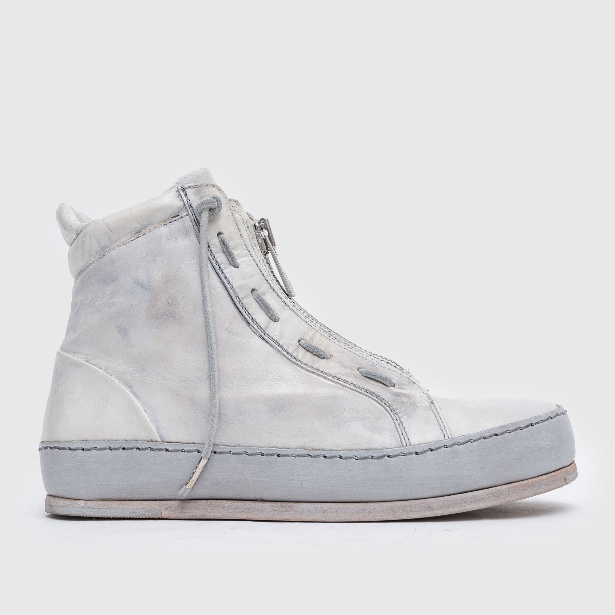 SHZ 03 W White Leather Sneaker