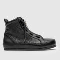 SHZ 03 W Black Leather Sneaker