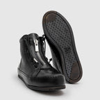 SHZ 03 W Black Leather Sneaker