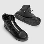 SHZ 03 W Black Leather Sneaker