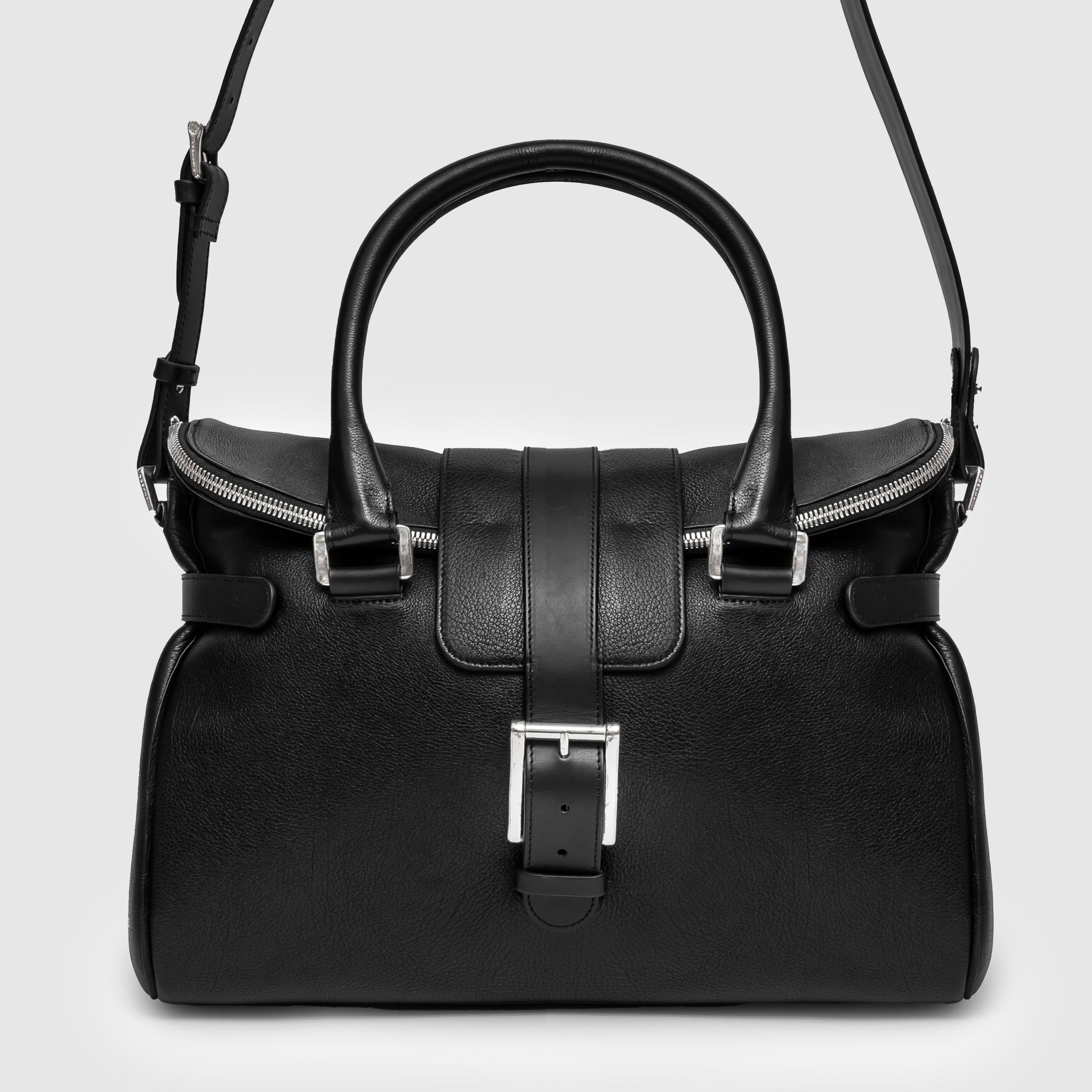 WBB 02 W Women's Black Leather Bag