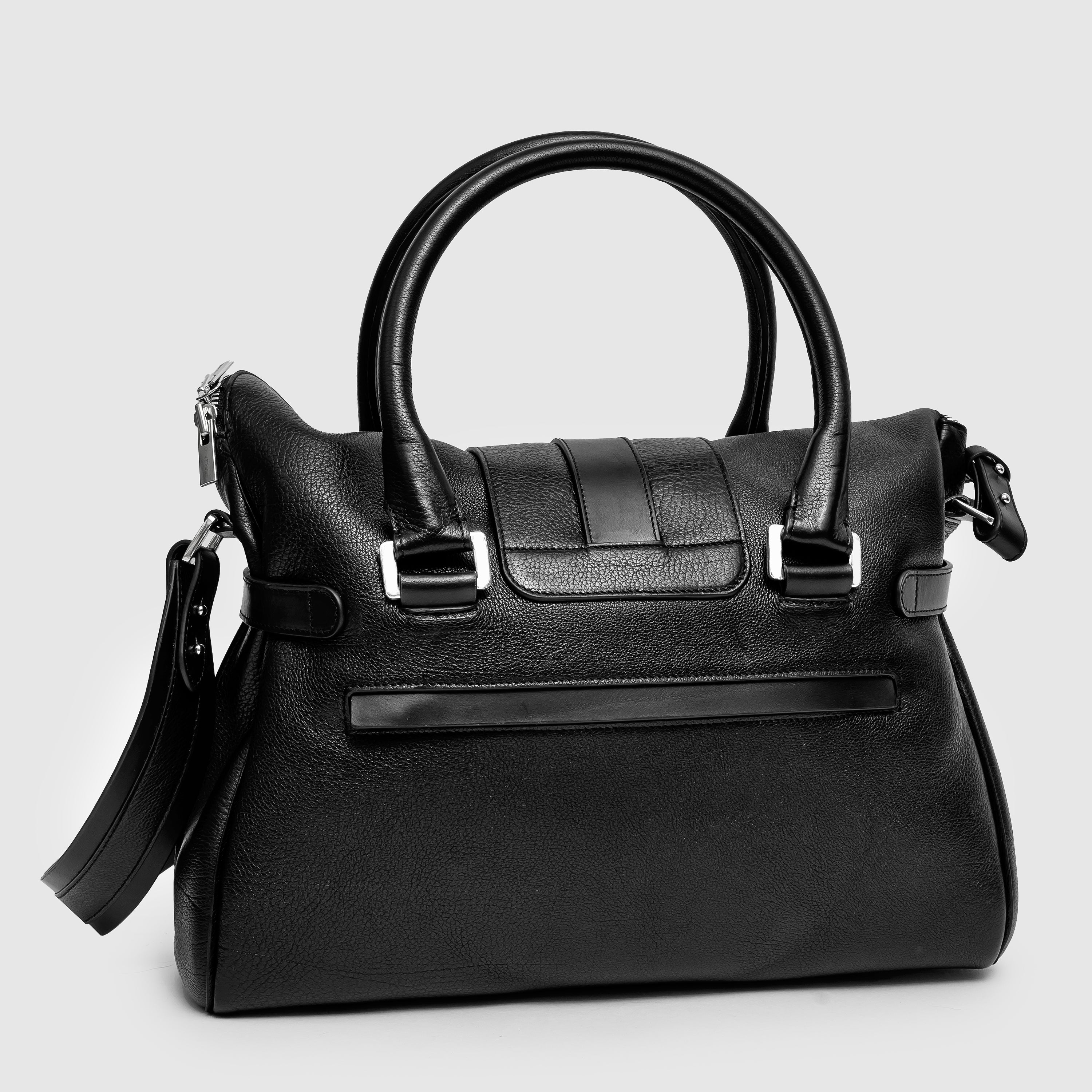 WBB 02 W Women's Black Leather Bag