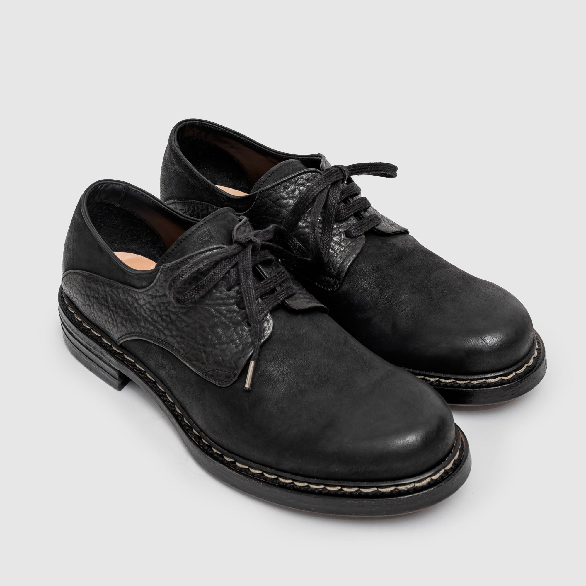 SHCD 01 M Black Leather Derby Shoe