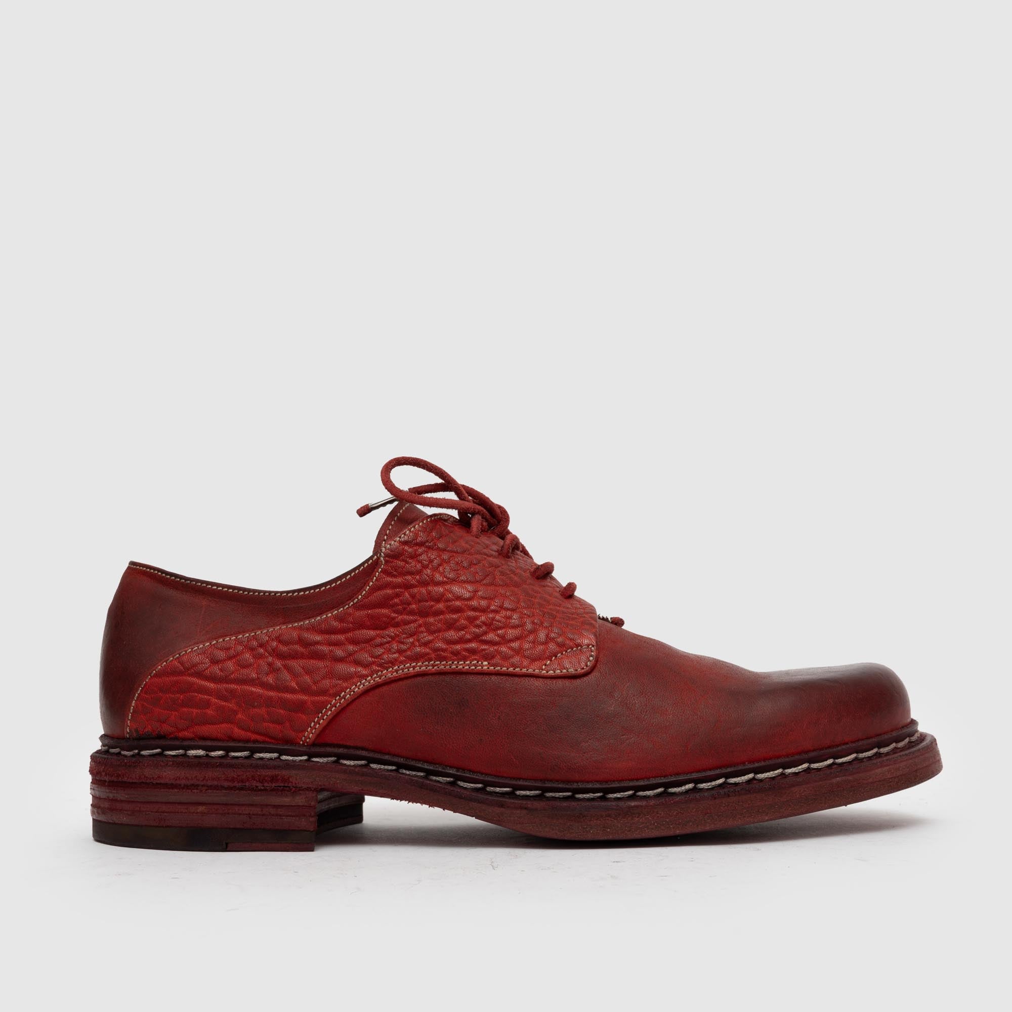 SHCD 01 M Red Leather Derby Shoe