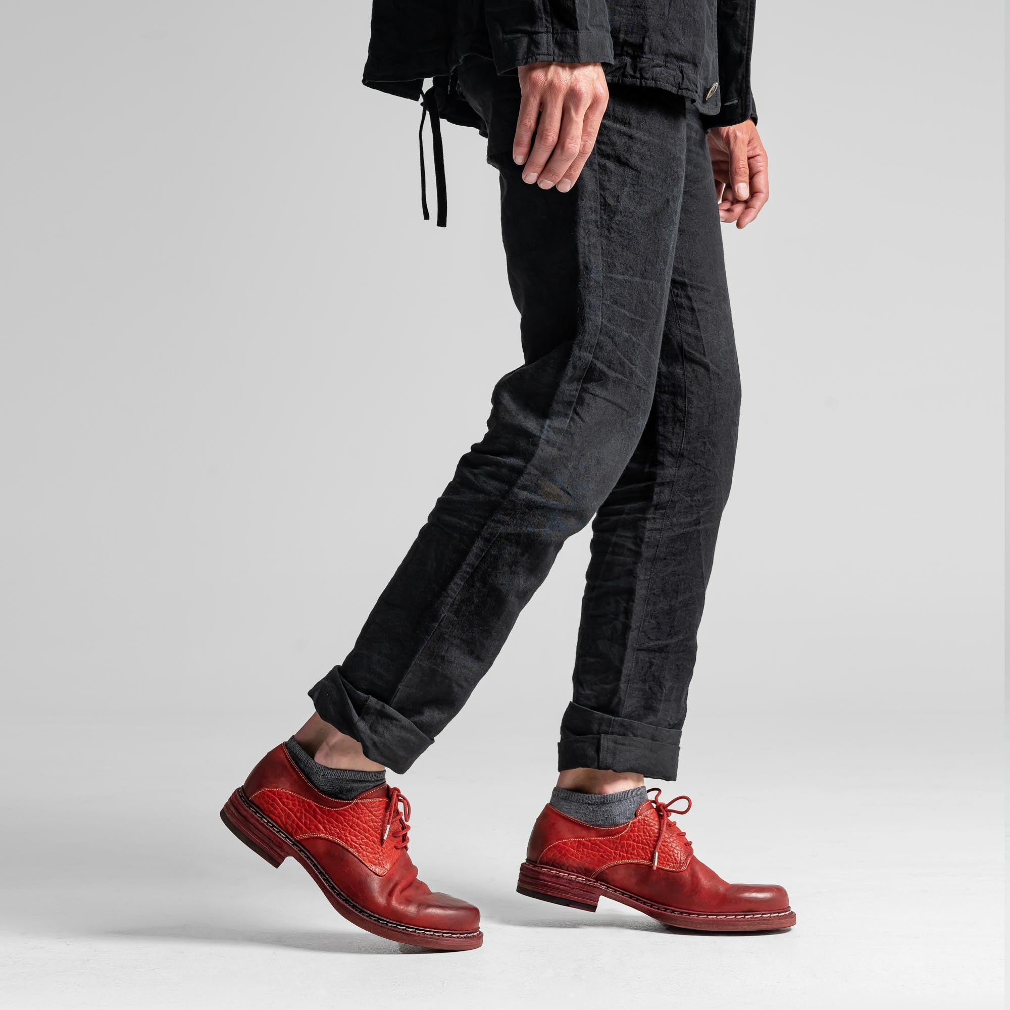SHCD 01 M Red Leather Derby Shoe