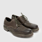 SHCD 01 M Green Leather Derby Shoe